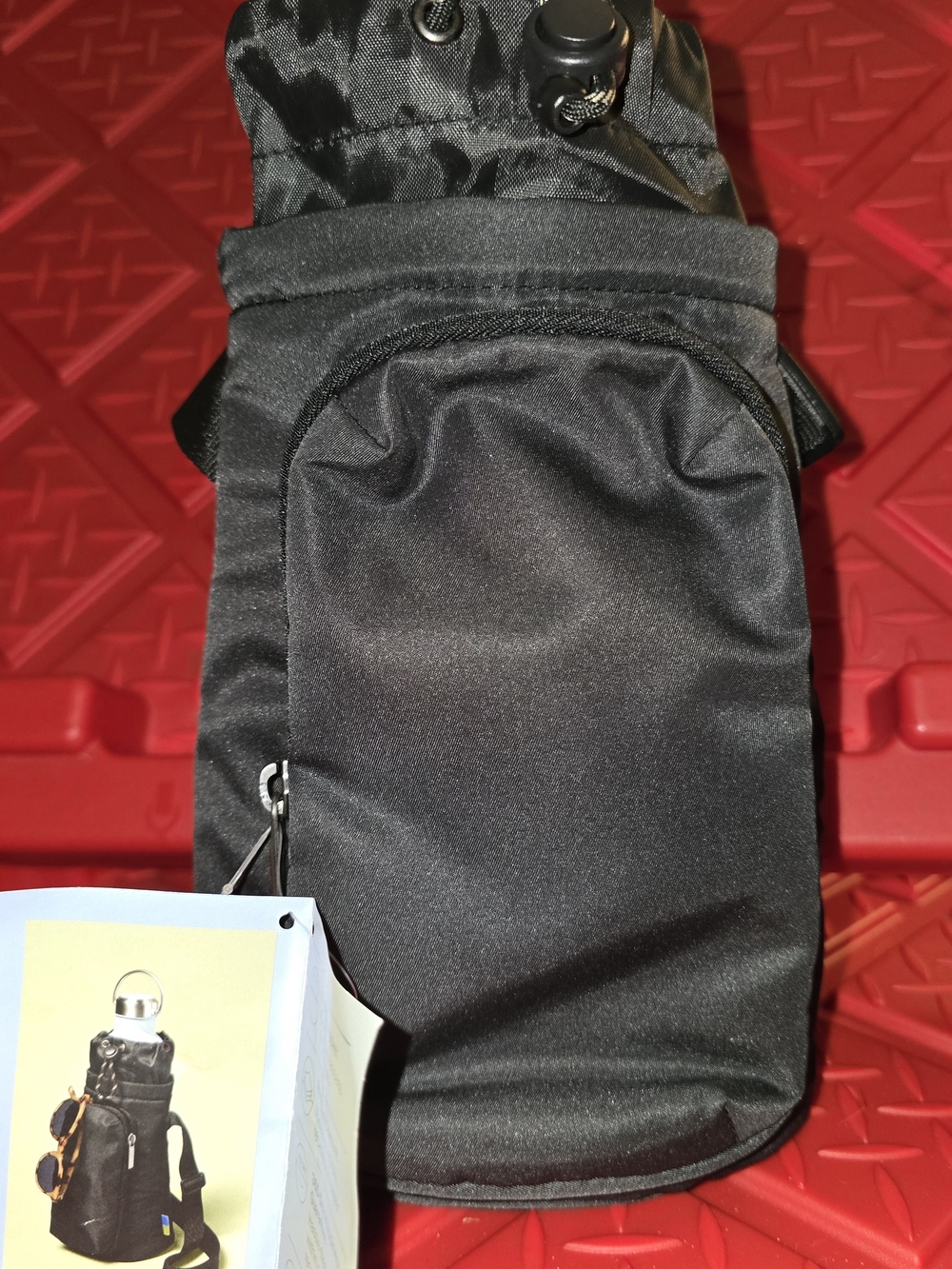NWT - Black Nylon Bottle Carrier Sling